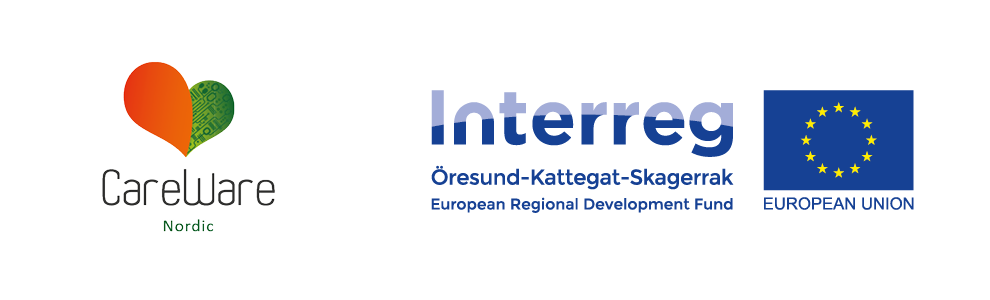 Logotyper: CareWare Nordic och Interreg